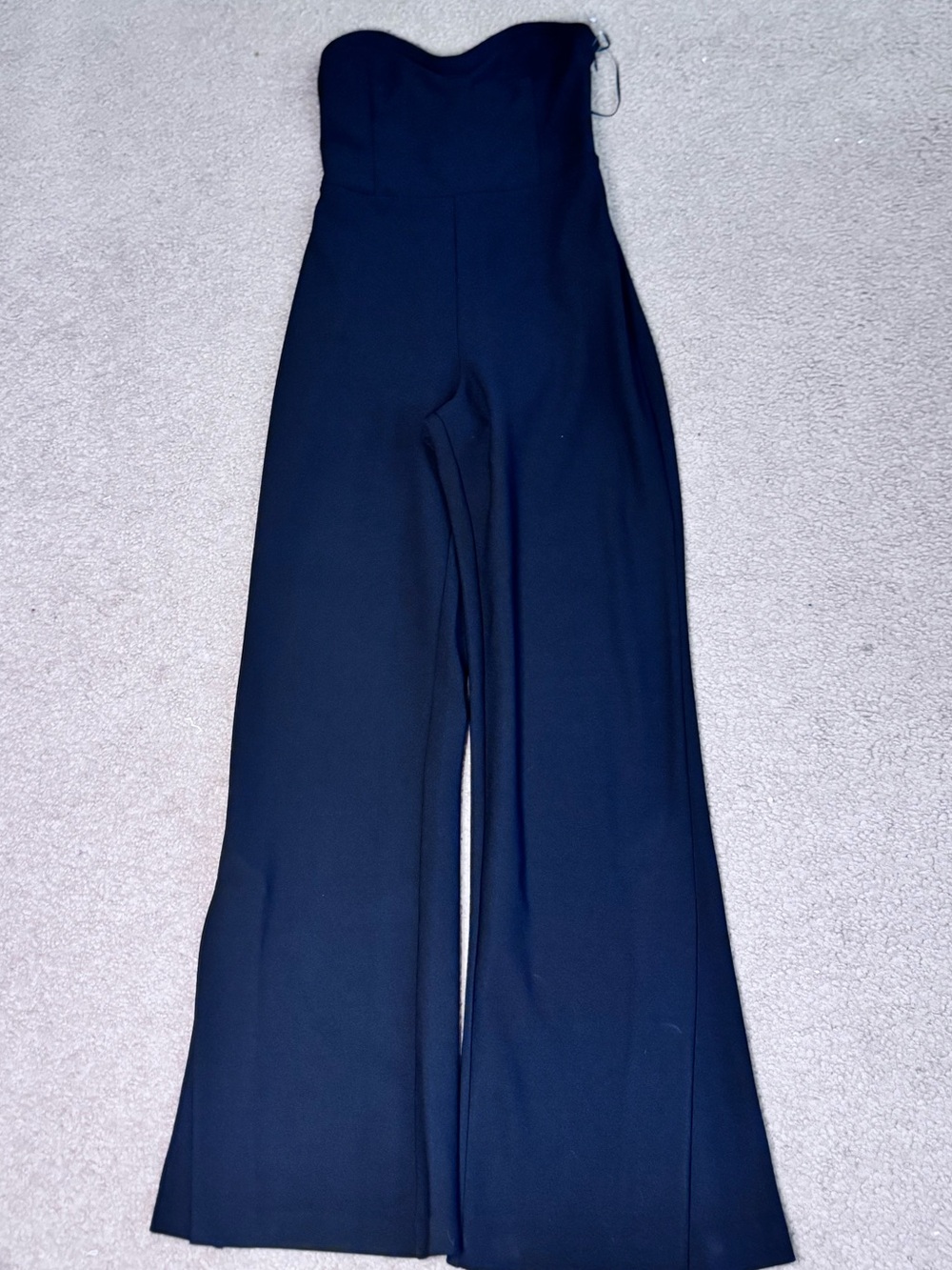 Abercrombie & Fitch Medium Black Strapless Sweetheart Wide Leg Jumpsuit Size M - Picture 6 of 7
